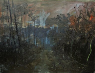 Les, Záluží, 23.11.2011, noční malování
