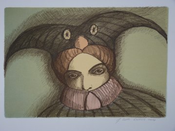 66. litografie (z cyklu Masopustní masky)