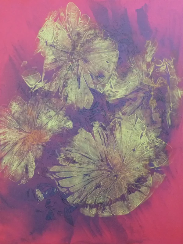 Pivoňka, Eva Kočí, 100 x 80 cm, olej a vosk na plátně, 30.000,-