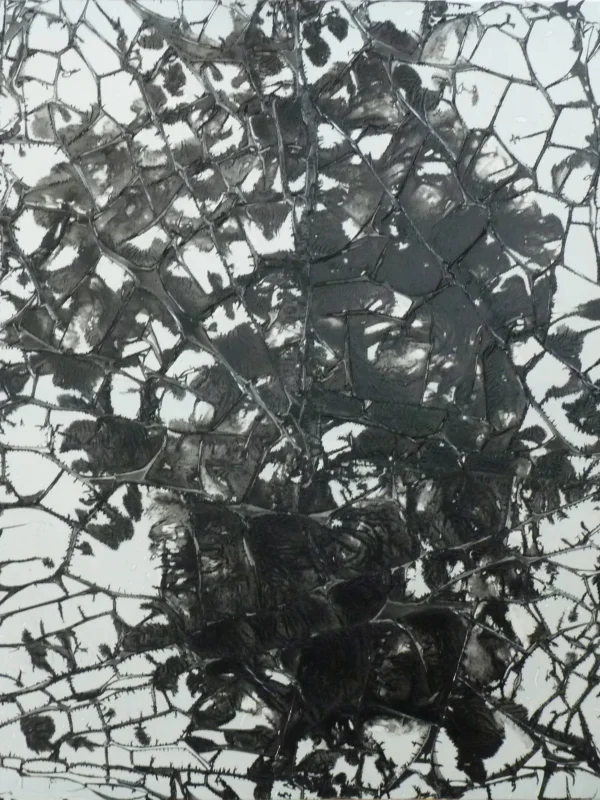 Karnevalová maska, Eva Kočí, 120 x 100 cm, olej a vosk na plátně, 46.000,-