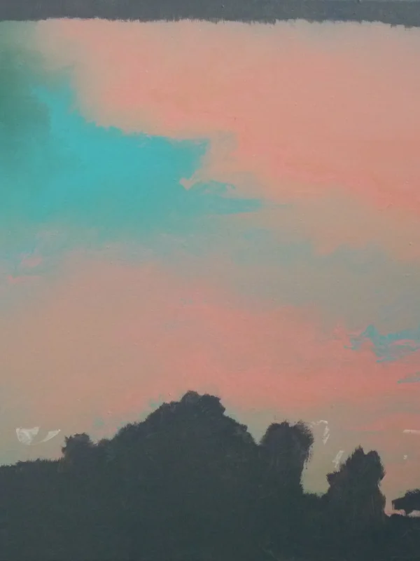 Z letadla, Eva Kočí, 80 x 120 cm, olej a vosk na plátně, 36.000,-