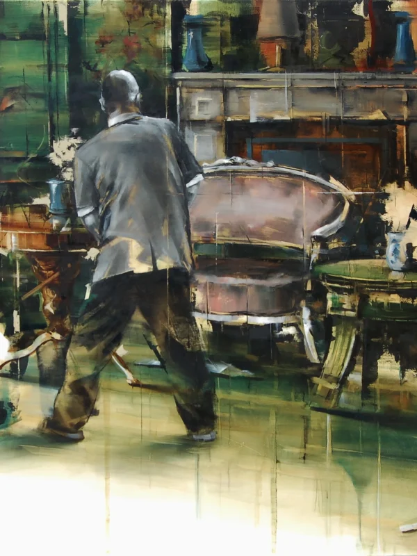 Sběratel, Tomáš Spevák, 180 x 170 cm, olej a akryl na plátně, 110.000,-